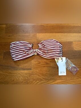 NWT JETS Australia Zarla Geo Bandeau Bikini Top - straps- Size US 4